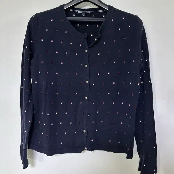 [BUNJANG] Tommy Hilfiger Navy Pattern Cardigan / 타미힐피거 가디건 네이비 패턴