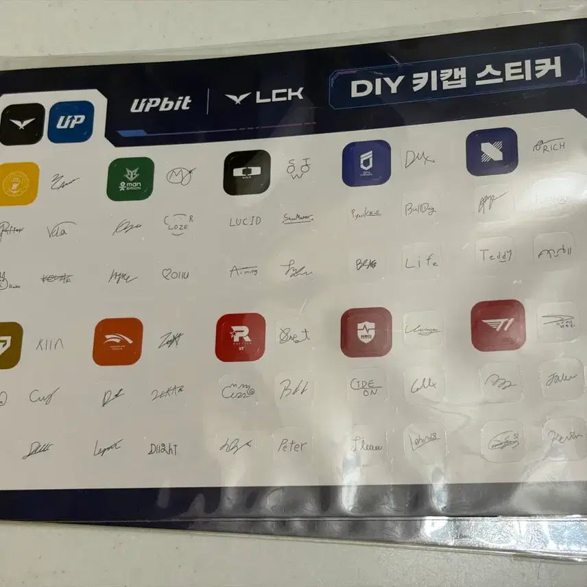 [BUNJANG] LCK Fan Festa Upbit DIY Keycap Signed Sticker / LCK 팬페스타 업비트 DIY 키캡 사인 스티커