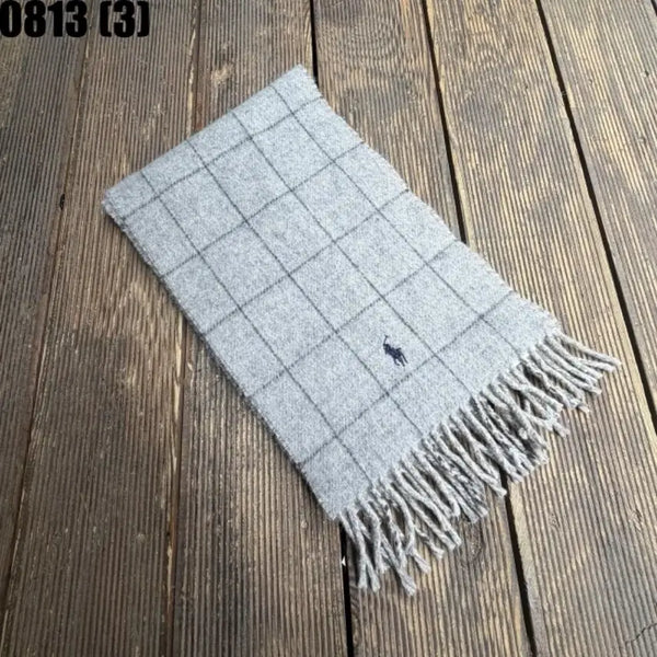 [BUNJANG] Polo Ralph Lauren Check Muffler Gray / 폴로 랄프로렌 체크 머플러 그레이 8/13