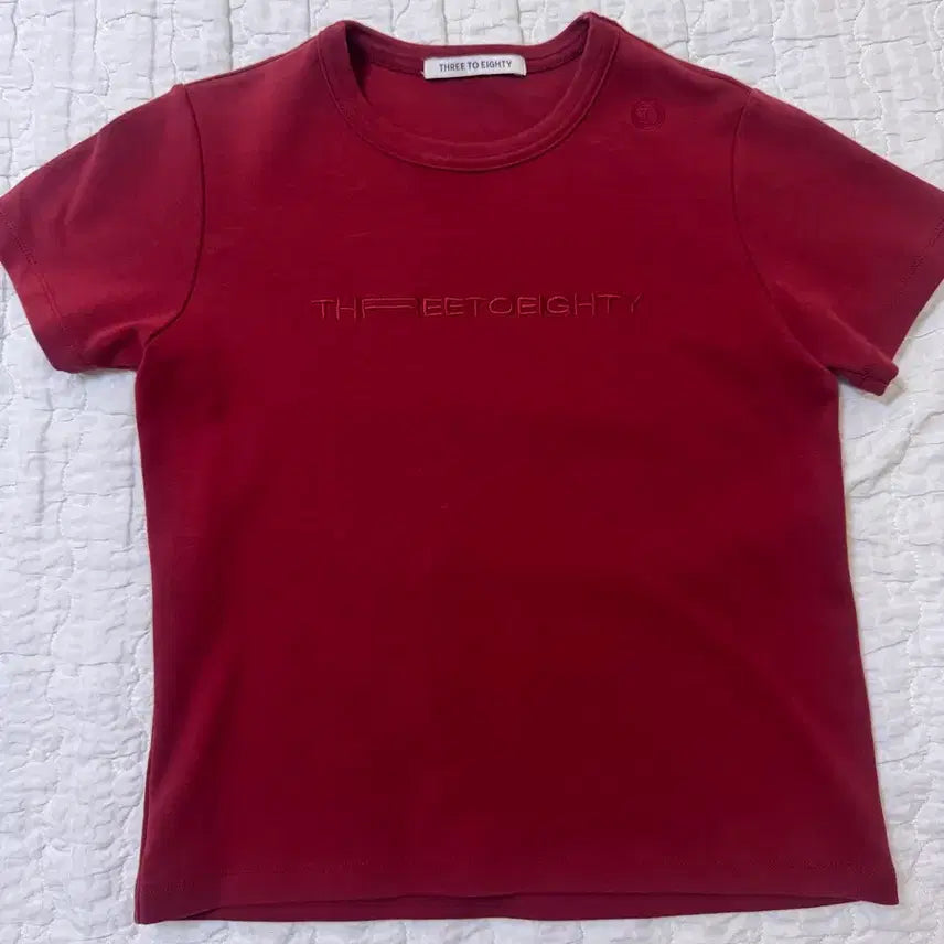 [BUNJANG] 328 Logo Short Sleeve T-shirt Red / 쓰리투에이티 로고 반팔티 레드