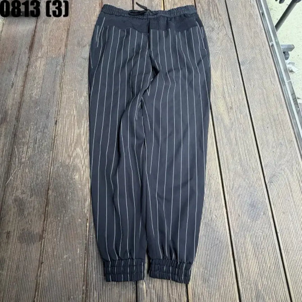 [BUNJANG] Juun.j Striped Jogger Pants Black Size 48 / Juun j 줄무늬 조거 팬츠 블랙 48 8/13