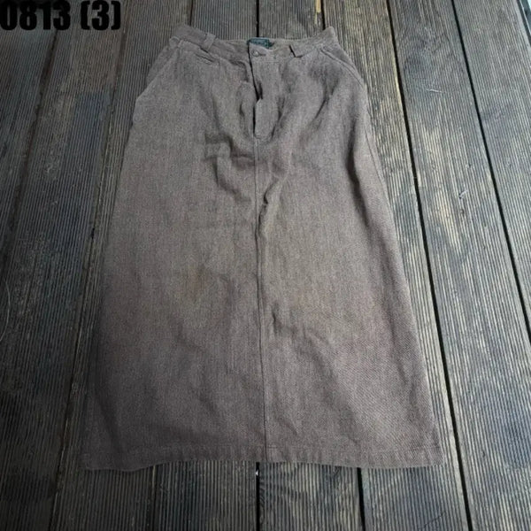 [BUNJANG] Ralph Lauren Long Skirt Brown Herringbone / 랄프로렌 롱 스커트 브라운 8/13