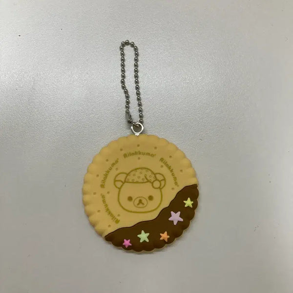 [BUNJANG] Rilakkuma Classic Pajama Series Cookie Shaped Mirror Keychain Rare Item / 고전 리락쿠마 파자마시리즈 과자모양 거울 키링 희귀 매물