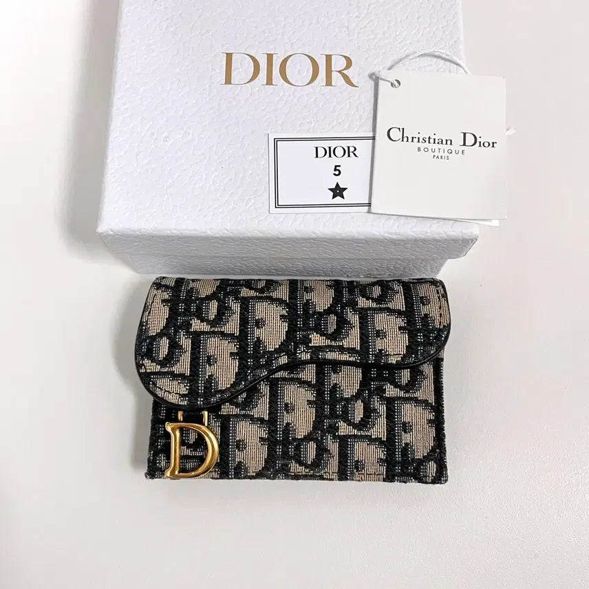[BUNJANG] Dior Saddle Oblique Card Holder / 디올 여성 카드지갑 새들 오블리크