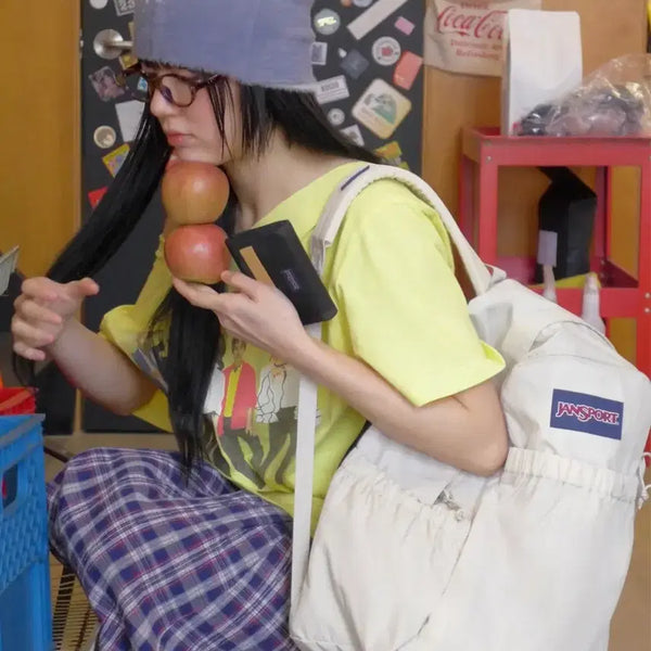 [BUNJANG] JanSport Slouchy Pack Moon Mist Backpack / 잔스포츠 슬라우치팩 MOON MIST