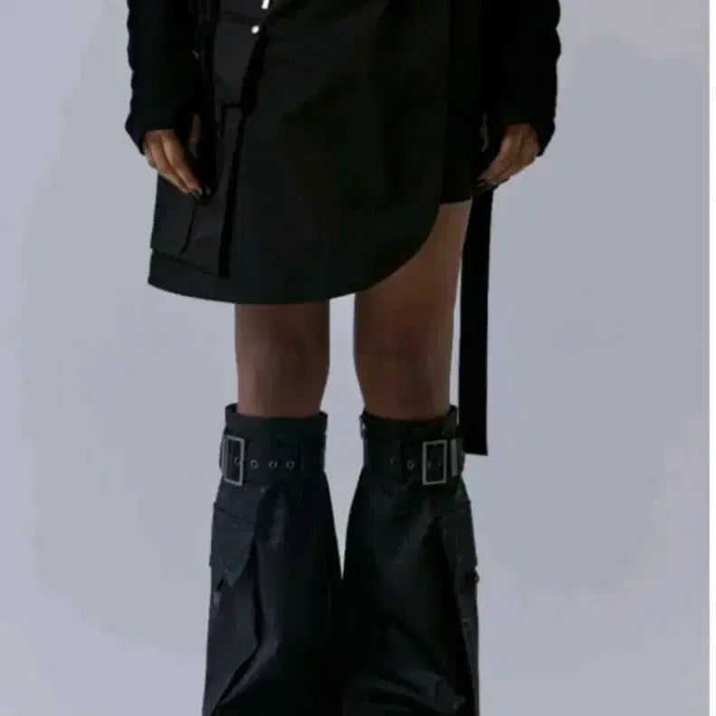 [BUNJANG] Trimingbird Layered Cargo Skirt Black / 트리밍버드 카고 스커트 블랙