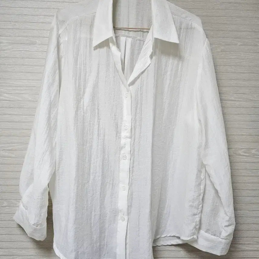 [BUNJANG] White Wrinkle-Free Shirt / 화이트 링클셔츠 (새제품)