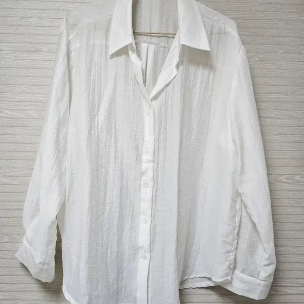 [BUNJANG] White Wrinkle-Free Shirt / 화이트 링클셔츠 (새제품)