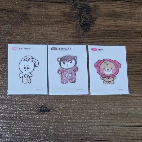 [BUNJANG] EXO Kai Sehun Chanyeol Bundle Set 'Buncheese' Stickers / (일괄) 엑소 뭉치즈 띠부실 코트니 니니베어 열댕이