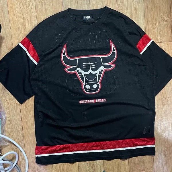 [BUNJANG] Chicago Bulls Old School Sporty Short Sleeve Jersey / NBA 시카고 불스 반팔 유니폼 올드스쿨 스포티 CHICAGO BULLS