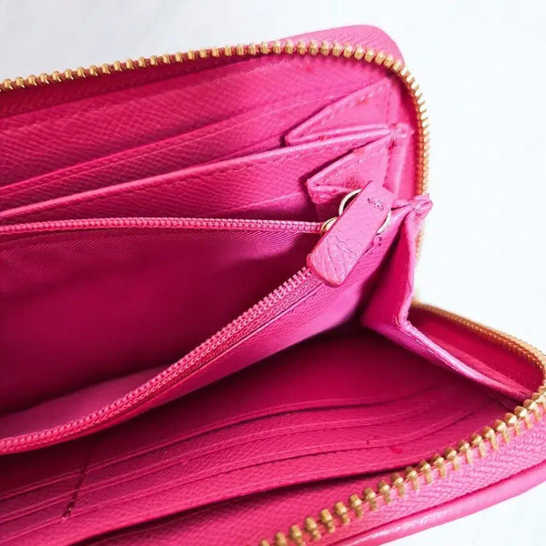 [BUNJANG] Coach Matelassé Long Wallet Pink / 코치 마트라쎄 장지갑
