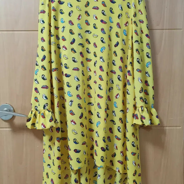 [BUNJANG] Lucky Chouette Owl Pattern Mini Dress / 럭키슈에뜨 미니원피스