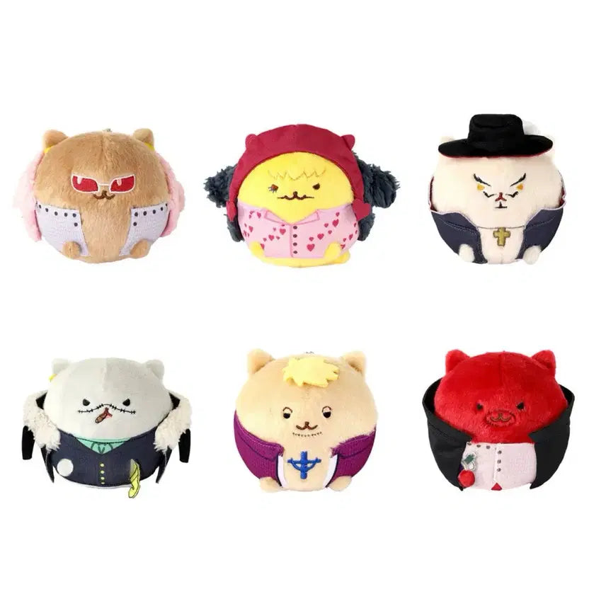 [BUNJANG] One Piece Character Plush Keychain (Shanks, Doflamingo, Corazon, Crocodile, Marco, Mihawk, Amaroo, Fuwacoro) / 원피스 샹크스 도플라밍고 코라손 크로커다일 마르코 미호크 아미마루 후와코로링 인형 누이 키링