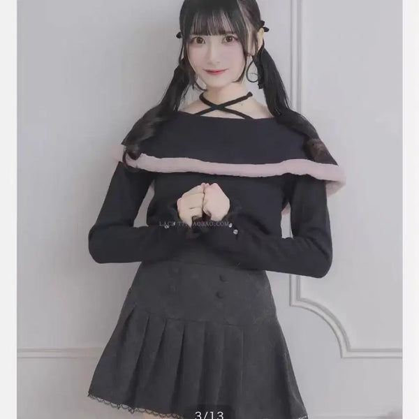 [BUNJANG] Pium Off-Shoulder Knit / 피움 오프숄더 니트