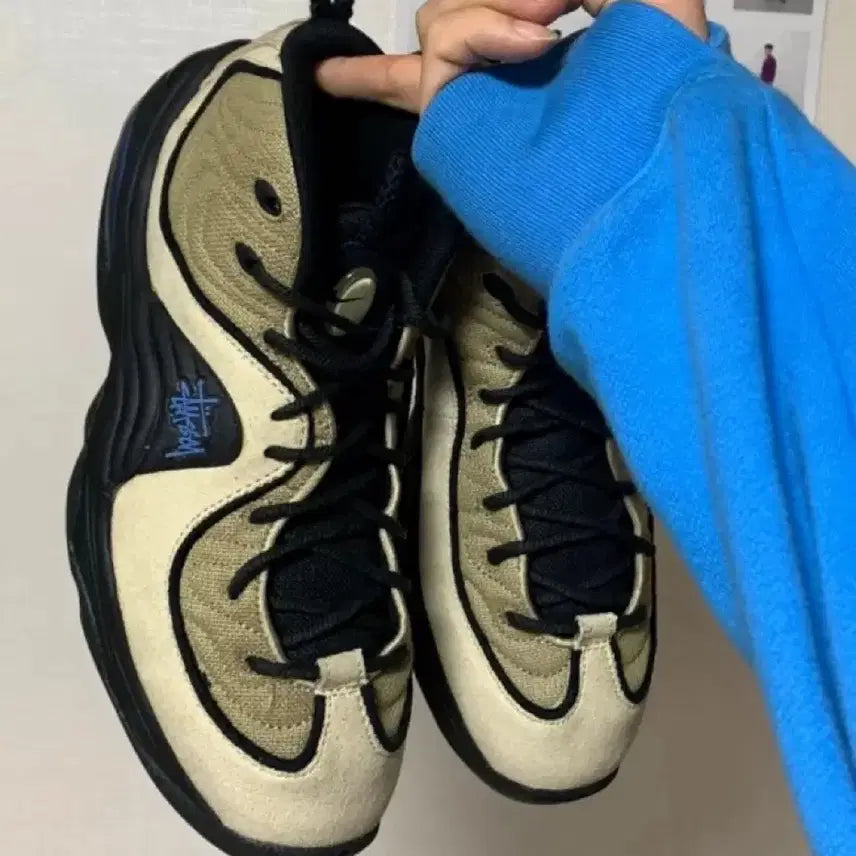 [BUNJANG] Nike x Stüssy Air Penny 2 Rattan Limestone US 9 / (!급처!)나이키 스투시 에어 페니2 라탄 라임스톤 270
