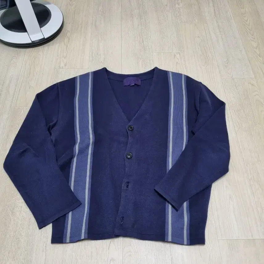 [BUNJANG] Beslow Striped Cardigan Navy M / 비슬로우 가디건 M
