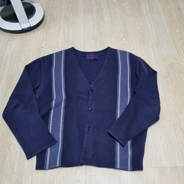 [BUNJANG] Beslow Striped Cardigan Navy M / 비슬로우 가디건 M