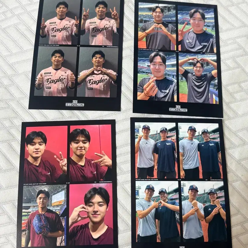 [BUNJANG] 2026 Pro Baseball Guidebook 4-Cut Photo Cards / 2026 프로야구 가이드북 야구 선수 네컷 사진 특전 양도 문현빈 김민석 최민석 손성빈 성영탁 구창모