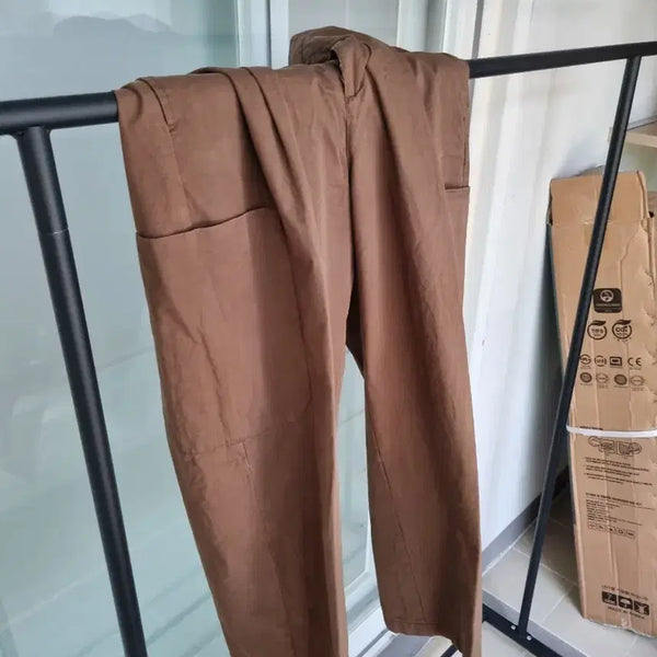 [BUNJANG] Beslow Brown Cotton Pants / 비슬로우 브라운 코튼 팬츠