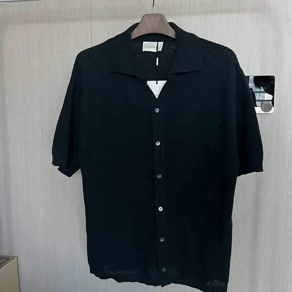 [BUNJANG] Umamung Crochet Short-Sleeve Shirt (M) / 우마뭉 크로셰 반팔 셔츠 M 새상품
