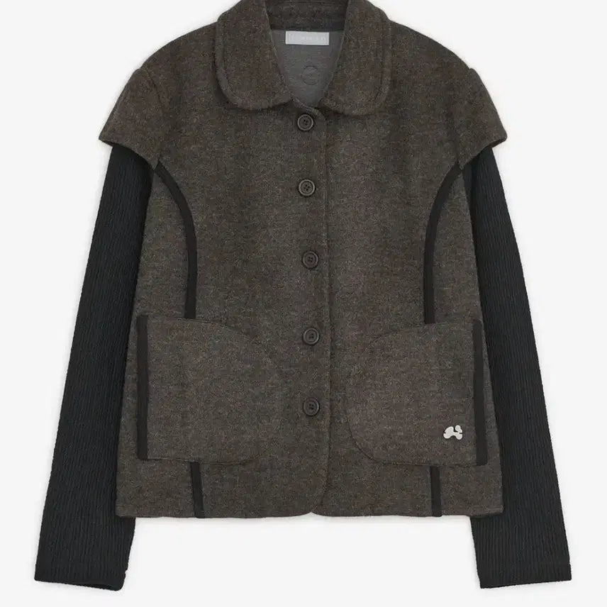 [BUNJANG] Hug Your Skin Round Collar Knit Jacket Brown / 허그유어스킨 라운드 카라 니트 자켓 브라운