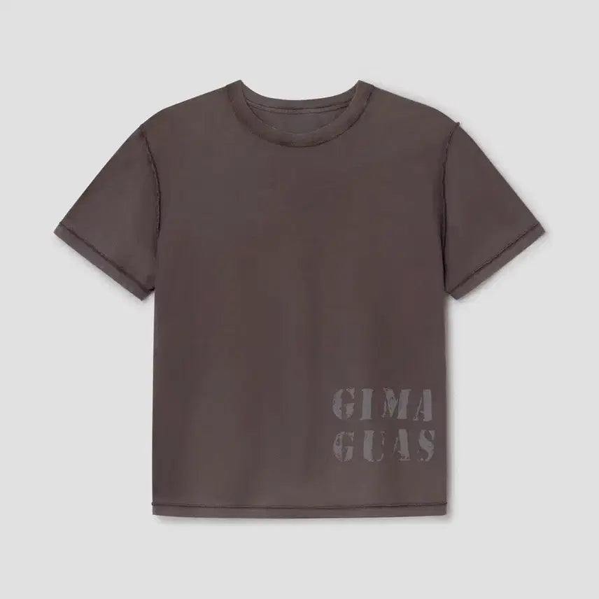[BUNJANG] Gimaguas Short Sleeve T-Shirt Brown / gimaguas 기마구아스 티셔츠