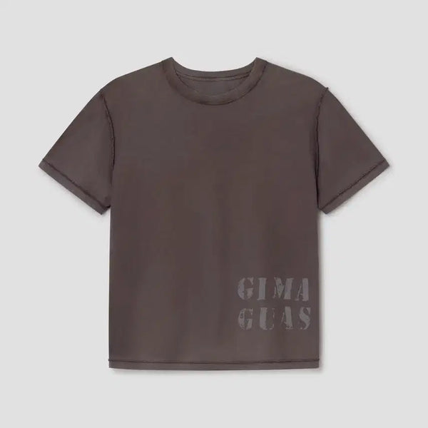 [BUNJANG] Gimaguas Short Sleeve T-Shirt Brown / gimaguas 기마구아스 티셔츠