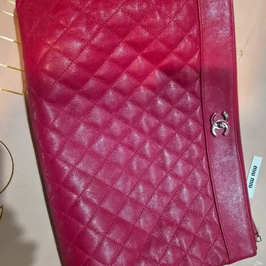 [BUNJANG] Chanel Quilted Clutch Pink / 샤넬 핑크 클러치