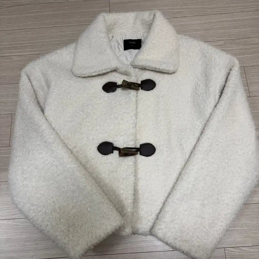 [BUNJANG] TOPTEN Fleece Teddy Coat Ivory / 탑텐 뽀글이 떡볶이 코트 아이보리