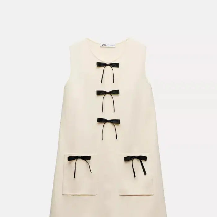 [BUNJANG] Zara Ribbon Knit Mini Dress / (Zara)자라 리본 니트 미니 원피스 S