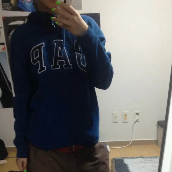 [BUNJANG] GAP Big Logo Hoodie Navy Blue / 갭 GAP 빅 로고 후드티