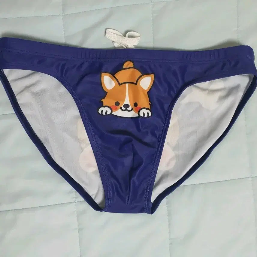 [BUNJANG] Blue Triangle Swimsuit / 삼각수영복 파란색