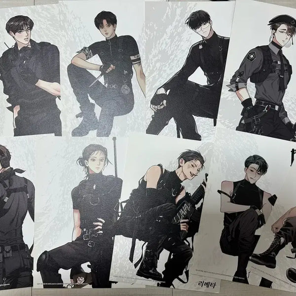 [BUNJANG] Ya Hwa Cheop Jinx Limurun 9-Piece Calendar Split Set Bundle / 흑묘력 달력 9장 분철 일괄 야화첩 리미런 징크스 등
