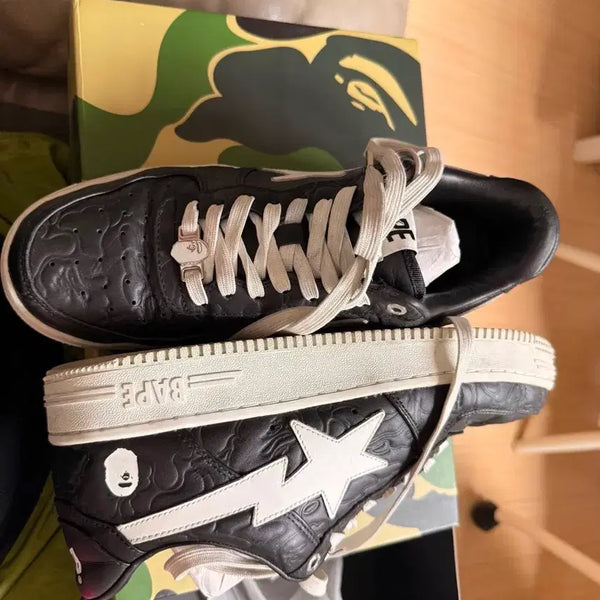 [BUNJANG] BAPE STA 3 Black Shoes / 베이프 스타 3 (280)