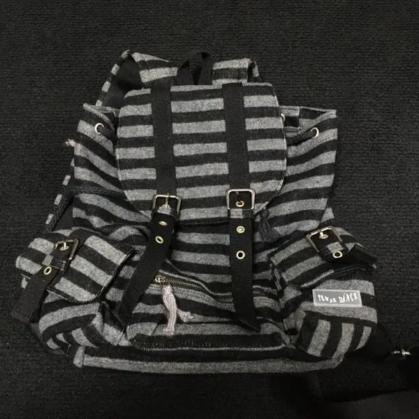 [BUNJANG] pahisum Wool Stripe Backpack Black / 파히섬 울 스트라이프 백팩 블랙 (텐스댄스)