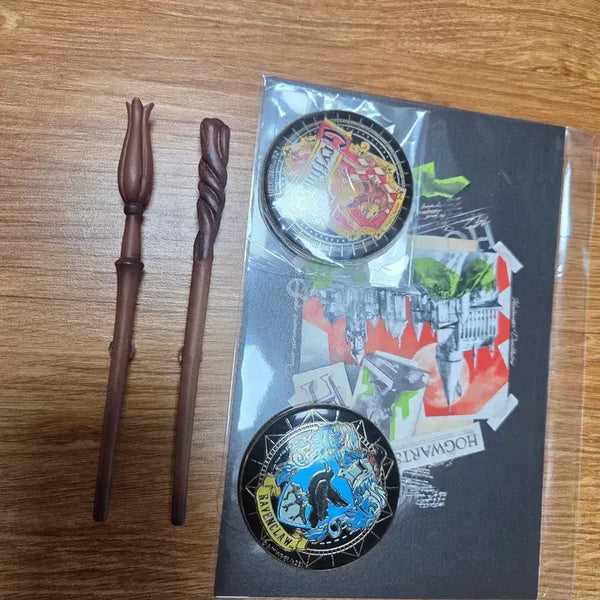 [BUNJANG] Harry Potter Can Badge, Wand Magnet & Postcard Bundle Set / 해리포터 캔뱃지  지팡이 마그넷 엽서 일괄