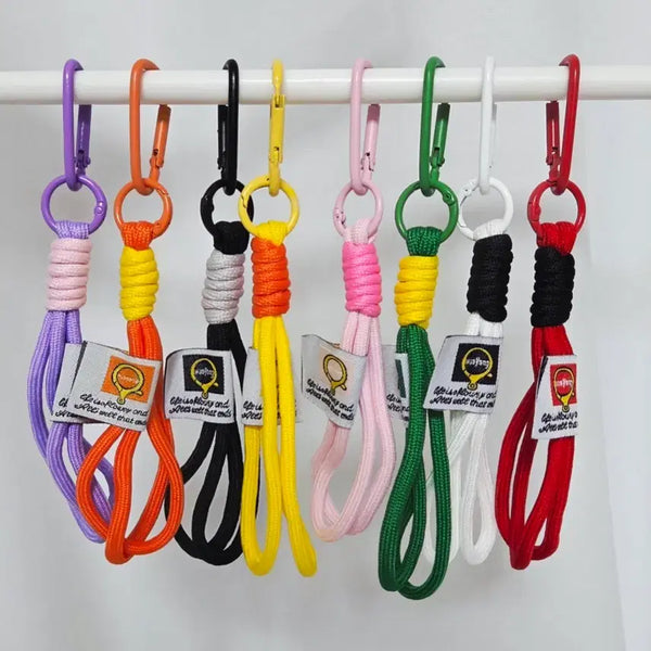 [BUNJANG] Carabiner Rope Strap Keychain for Bags and Pouches / 카라비너 로프 스트랩 키링 가방 파우치 홀더 손목 고리