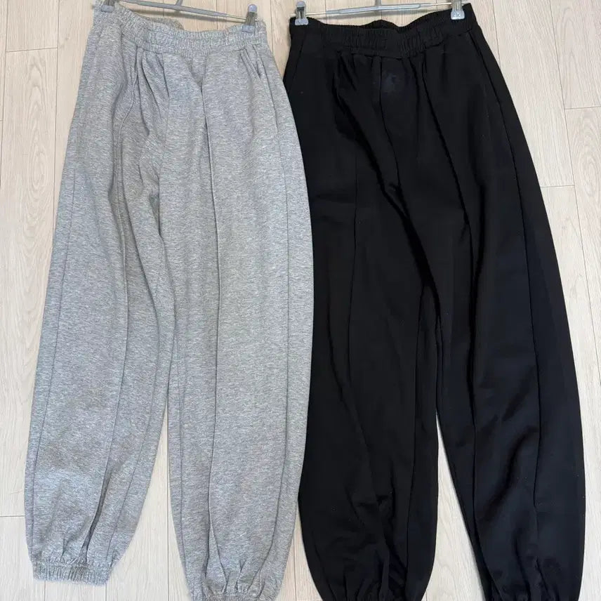 [BUNJANG] Partimento Jogger Pants Set (Black/Gray) / 파르티멘토 조거 팬츠 세트 (블랙/그레이)