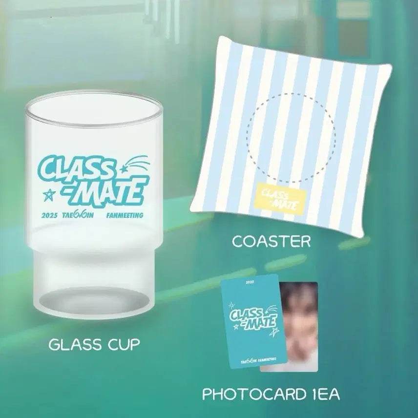 [BUNJANG] Taemin Class-Mate Glass Cup & Coaster Set / 태민 팬미팅 [CLASS-MATE] 글라스 컵 & 코스터 세트 30000