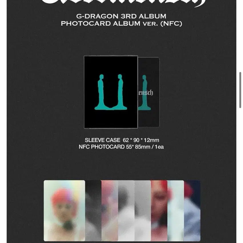 [BUNJANG] BIGBANG G-Dragon WEMANAGER Photocard / 빅뱅 지디 지드래곤 위버멘쉬 포카 포토카드 앨범