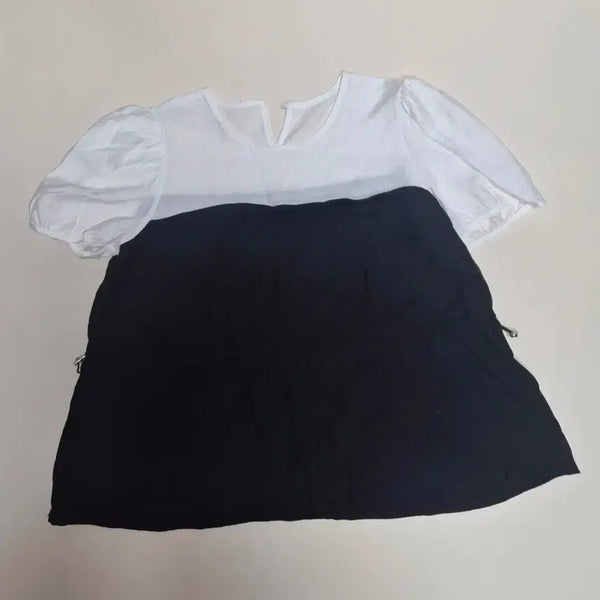 [BUNJANG] Women's Clothing Set - White and Black Mix / 세트 새상품