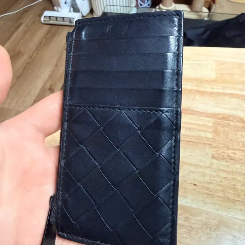 [BUNJANG] Bottega Veneta New Model Zipper Coin Card Case Wallet Black / 보테가 신형 지퍼 코인 카드 케이스 지갑 블랙 판매합니다