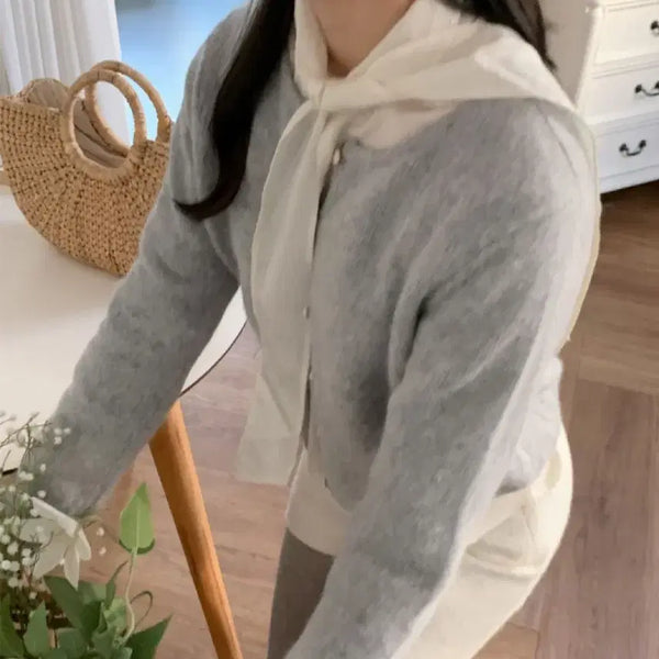 [BUNJANG] LEWWOOD Tie Scarf Layered Blouse / 르우드 타이 스카프 레이어드 블라우스 프영띵 피터앤웬디