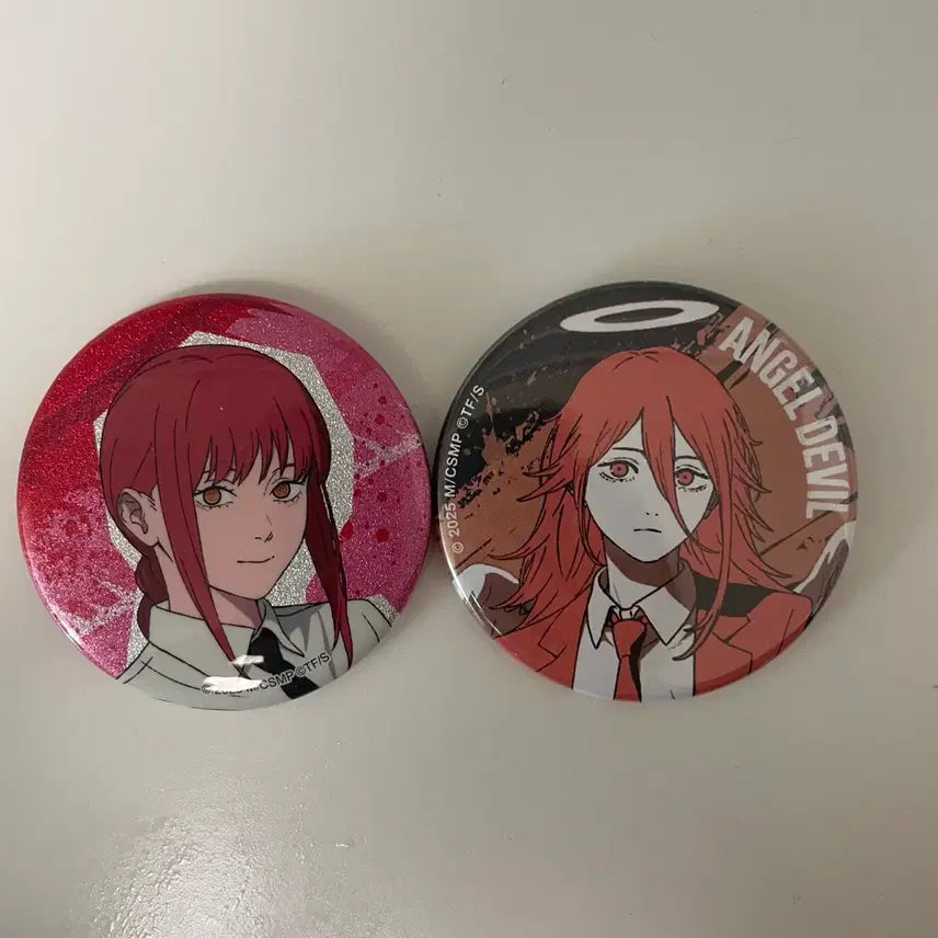 [BUNJANG] Chainsaw Man Makima & Angel Devil Can Badge Set / 체인소맨 마키마/천사의 악마 캔뱃지