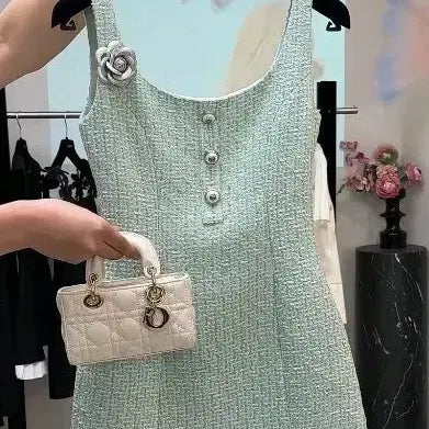 [BUNJANG] Mint Tweed Mini Dress / 수입의류 민트 트위드 미니 원피스