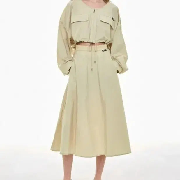 [BUNJANG] System Flare Skirt Ecru / 한섬 시스템 스커트 61