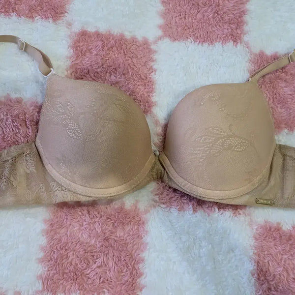 [BUNJANG] Vivienne Nude Tone Lace Bra 75A (Used) / (중고) 비비안 누드톤 레이스 브라 75A
