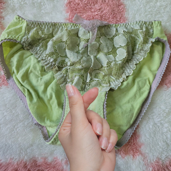 [BUNJANG] Used Green Lace Panties / B(중고) 연두색 레이스 팬티