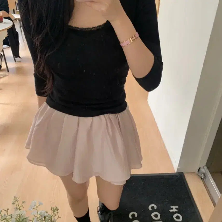 [BUNJANG] Reve Chiffon Flare Skirt / 레브 쉬폰 플레어 sk