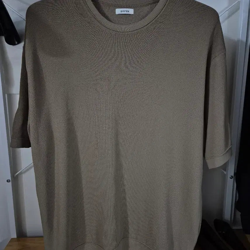 [BUNJANG] System Homme Rayon Short-Sleeve T-Shirt Beige / 시스템옴므 레이온 반팔티 100 베이지